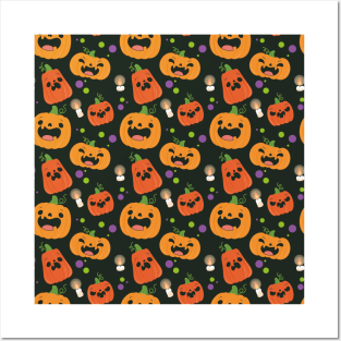 Jack O Lantern Pumpkin Candle Halloween Cute Fun Spooky Posters and Art